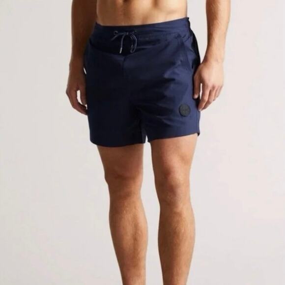 NWT Ted Baker Trehil Lined Plain Swimshort Trunks Navy Size 6 - Picture 1 of 9